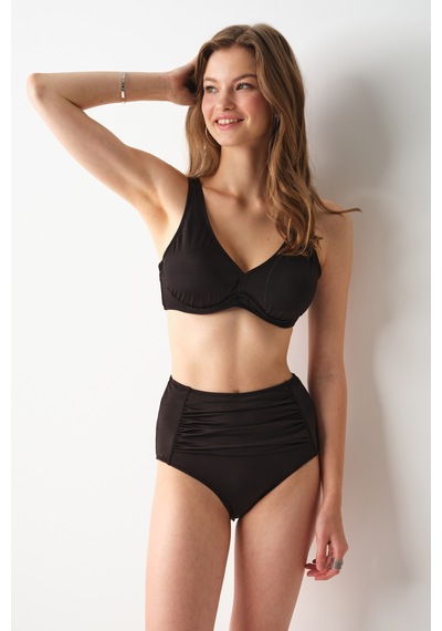 No Gossip Sasha Balenli Toparlayıcı Bikini Tek Üst Siyah 239107
