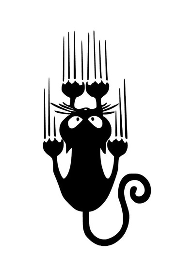 Kayan Kedi Sticker 20 X 40 Cm