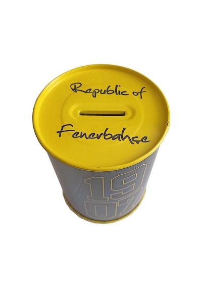 Fenerbahçe Metal Kumbara Orta Boy Orjinal Lisanslı 1 Adet Fb Kumbara Taraftar Kumbara Sarı Kanarya 12x9 Cm
