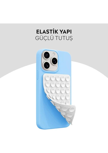Vantuzlu Telefon Tutacağı, Silikon Vakumlu Telefon Tutucu, Ahtapot Vantuz Siyah