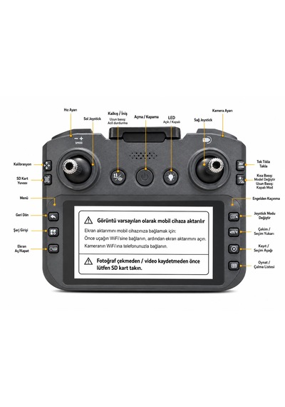 T25 Hd Hava Fotoğrafçılığı Dron Wi-fi Cam 2.4ghz Tek Tuş İniş Kalkış Ekranlı Kumanda Optik Akış Konum Belirleme Drone Usb+hafıza Kart Elektronik Hız Ayarlama Engel Algılama