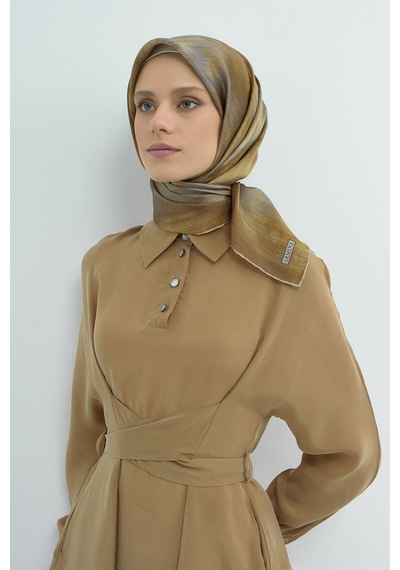 Armine Saf İpek Sura Eşarp-2026 İlkbahar-yaz- 95130d Gold