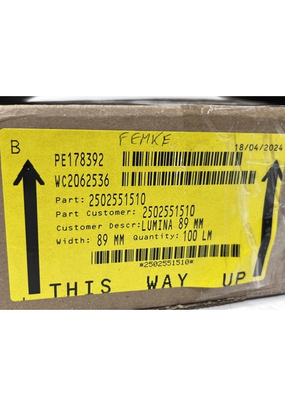 Lumina 250255-1510-1 Dikey Lamel Perde Kumaşı 89mm 100 Lm Çok Renkli