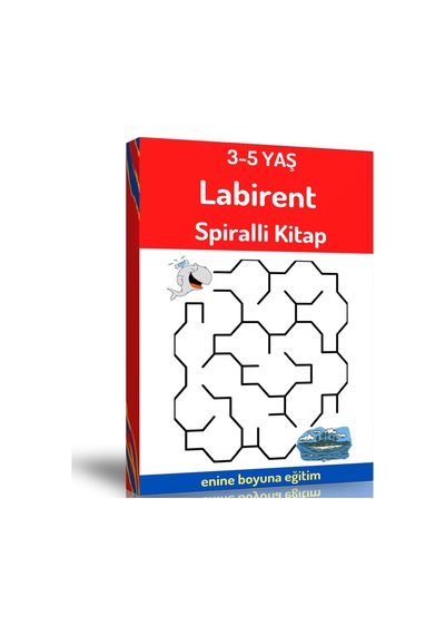Okul Öncesi 3-5 Yaş Labirent Bulmaca Kitabı Spiralli