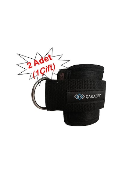 D Ring Fitness Ayak Bileği Ağırlık Çalışma Kemeri 1 Çift Siyah