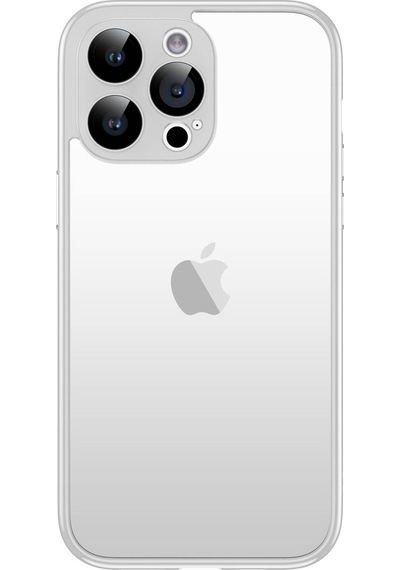 Apple Uyumlu iPhone 15 Pro Max Zore Kamera Korumalı Bontez Bumper-gümüş Gümüş Gümüş