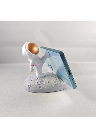 Masaüstü Astronot Telefon Tutucu Ve Standı -ayağıyla Destek Veren
