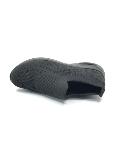 Kocamanlar 2416 4 Cm Topuklu Taban Sneaker Kadın Spor Ayakkabı Siyah
