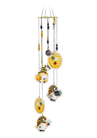 Spoontiques - Rüzgar Çanları - Bahçe Dekoru - Bahçe Ve Bahçe Dekorasyonu İçin Dekoratif Çanlar - Arı Cüce Rüzgar Çanı, 11889