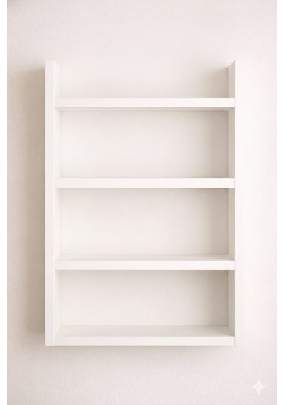 4'lü Duvar Rafı-mutfak-çok Amaçlı Raf-beyaz 60x50x10 Beyaz