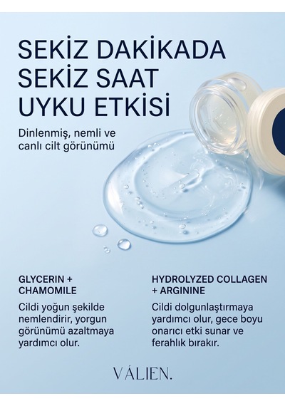 Vàlıen Uyku Maskesi 8 Dakikada 8 Saat Etkili Kapsül 7 Adet