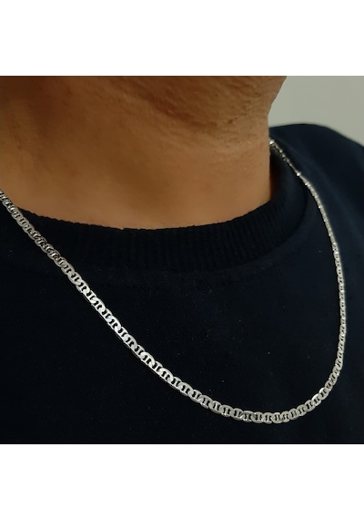925 Ayar Gümüş Barlı Model Zincir Kolye (524036551)