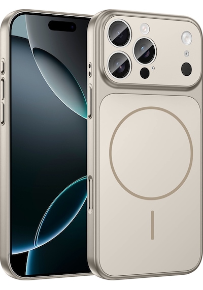 Apple Uyumlu iPhone 14 Pro Max Kılıf Zore M-safe Şarj Özellikli Kamera Korumalı Formen Kapak Gri