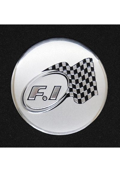 Jant Göbek Arma İthal Metal Sticker F1 Damalı Dizayn