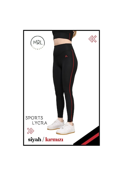 Missmaral Kadın Yüksek Bel Toparlayıcı Spor Tayt Siyah / Kırmızı Şerit Detaylı Lycralı Dalgıç 1041 Siyah Kırmızı Missmaral Kadın Yüksek Bel Toparlayıcı Spor Tayt Siyah / Kırmızı Şerit Detaylı Lycralı Dalgıç 1041 Siyah Kırmızı