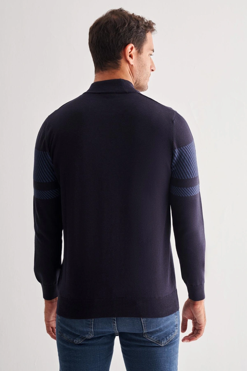 İmza Koyu Lacivert Yarım Balıkçı Yaka Uzun Kol Cepsiz Comfort Fit Pamuklu Triko Kazak 1012255213 Lacivert İmza Koyu Lacivert Yarım Balıkçı Yaka Uzun Kol Cepsiz Comfort Fit Pamuklu Triko Kazak 1012255213 Lacivert