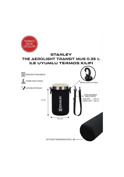 Safir Kamp Stanleye The Aerolight Transit Mug 0.35 Lt İle Uyumlu Omuz Askılı Kılıf Diğer