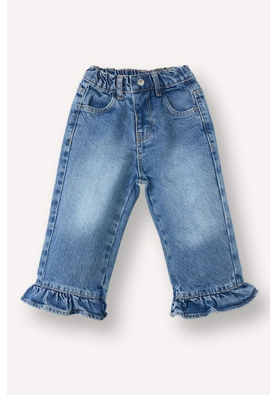Defacto Wıde Leg Geniş Paça Pamuklu Pantolon Kız Bebek G8468a526spnm28 Mavi-nm28