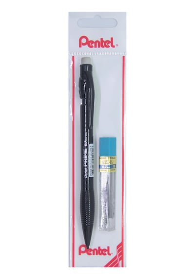 Pentel 0.7 Mm Prıme Plastik Gövdeli Versatil + 12'li Yedek Uç Set Siyah