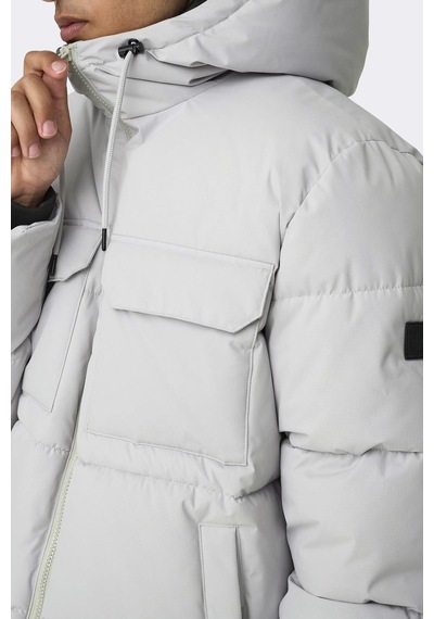 Only & Sons Onselıjah Pckt. Hood Jacket Otw Noos A.gri 22029661 Cok Renklı