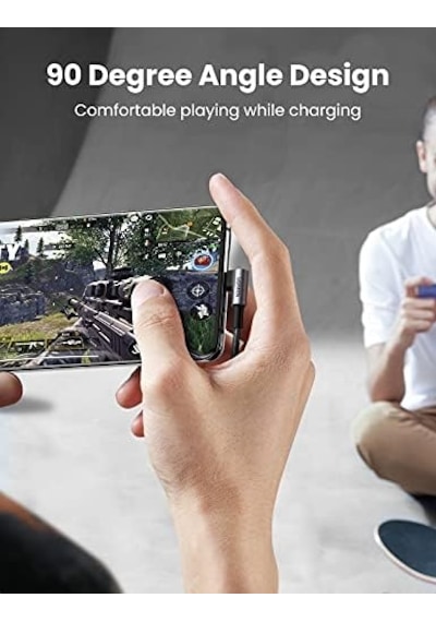 18w, Usb To 90 Derece Usb-a & Usb-c Kablo, 1 Metre, Siyah, Acbugn50941