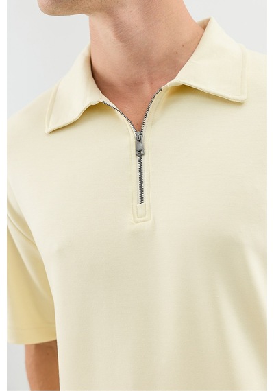 Antioch Polo Yaka Basic T-shirt Sarı