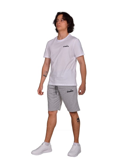 Diadora Mesa - Pamuklu Açık Gri Spor Şort - Dıadoramesa (547291299) Gri