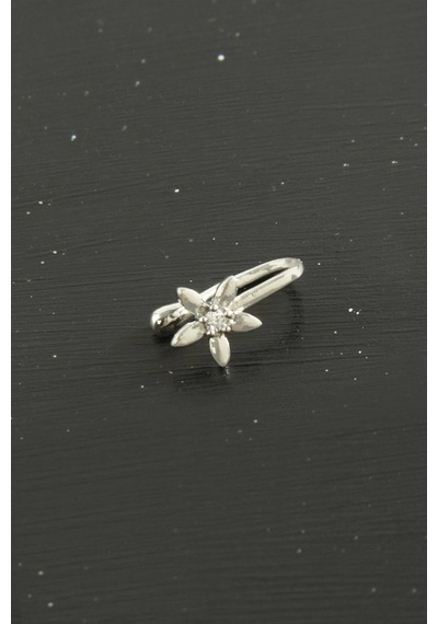 Çiçek Tragus Zirkon Taşlı Piercing 1 Adet Çok Renkli