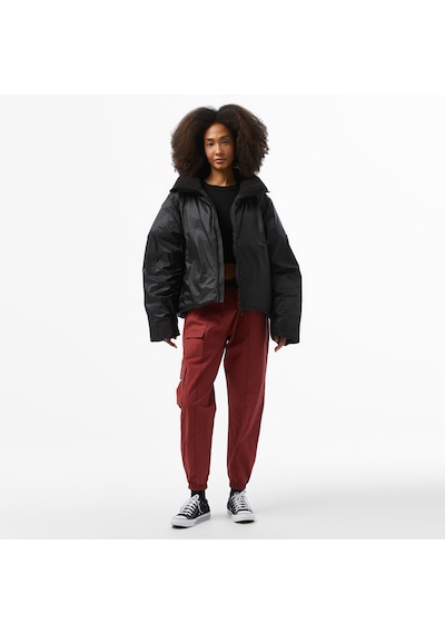 Rains Kevo Short Puffer Kadın Siyah Mont Düz 17030 Siyah