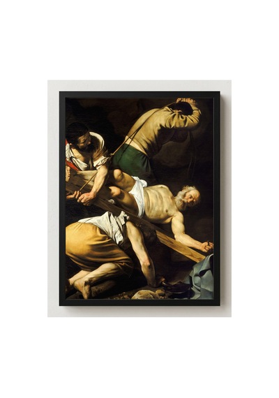 Rönesans Caravaggio Aziz Petrus'un Çarmıha Gerilişi Çerçevesiz Poster 21x30 Cm A4 Tablo Rönesans