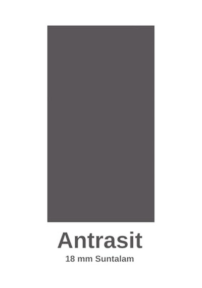 Duru Kitaplıklı Çalışma Masası Antrasit 120x60