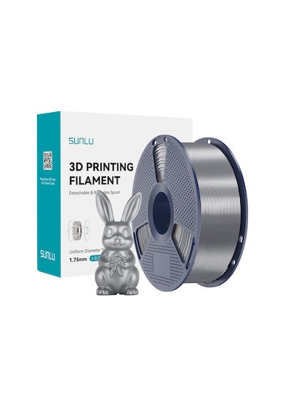 Sunlu Gri Silk Pla+ Filament - 1.75mm - 1 Kg