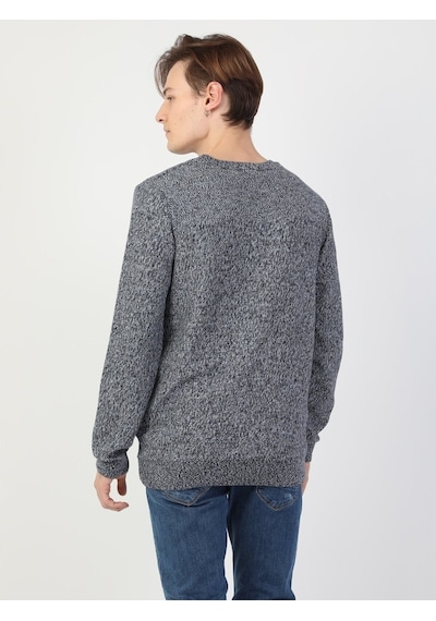 Colin's Slim Fit Erkek Mavi Kazak CL1046303_Q1.V1_BLM