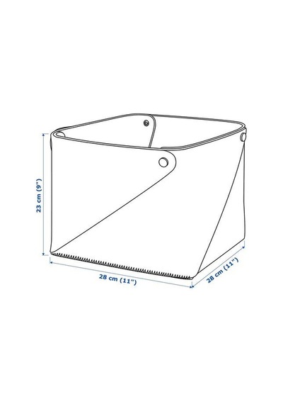 Ikea Pudda Katlanabilir Saklama Kutusu 28 X 28 X 23 Cm Gri