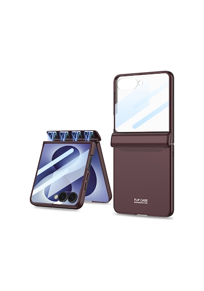 Samsung Galaxy Uyumlu Z Flip 8 Kılıf M-magnet Standlı Case Koyu Mor