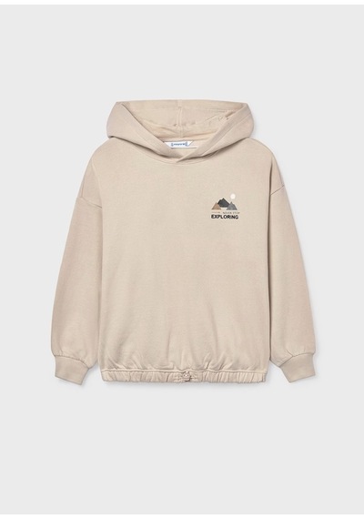 Mayoral Kız Çocuk Kapüşonlu Sweatshirt 7425 Bej