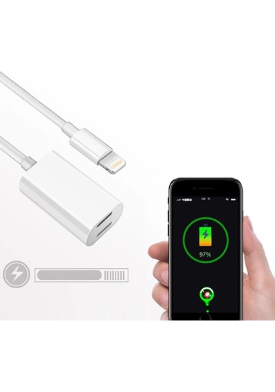 Y Cable iPhone Uyumlu 14-13-12 11 Lightning Kulaklık +şarj Usb Adaptörü- 5775