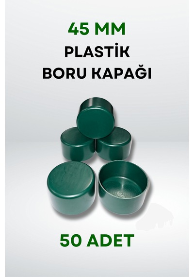 Plastik Boru Kapağı 45 Mm 50 Adet - Yeşil
