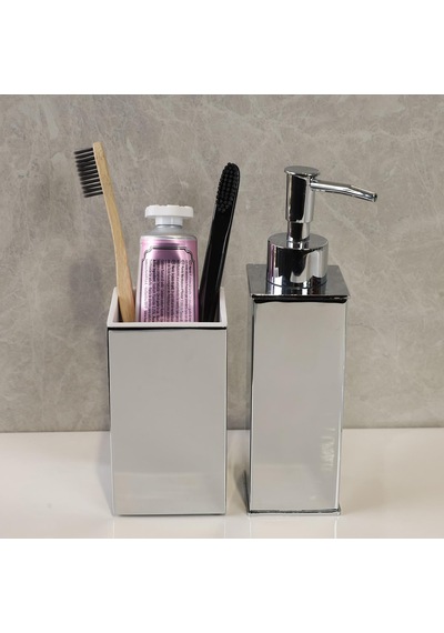 Kobos Kare Banyo Seti Parlak Krom