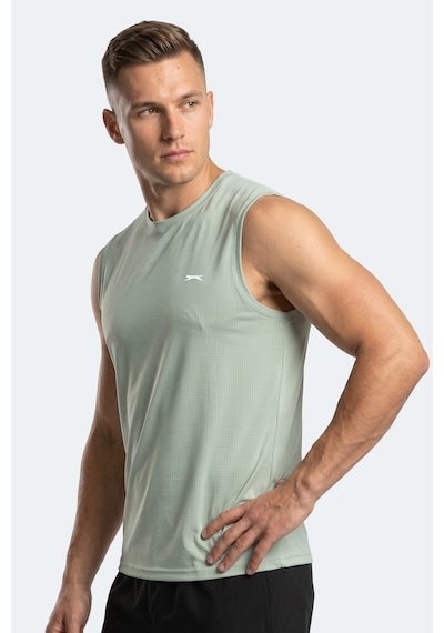 Slazenger Herofıt Erkek Kolsuz Su Yeşili Atlet