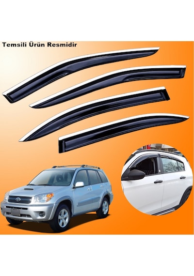 Toyota Rav4 Mügen Cam Rüzgarlığı Abs Krom Nikelajlı Cam Rüzgarlığı 2007-2012 Arası 4 Lü Set