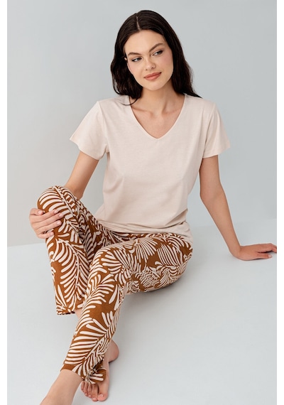 Arnetta Kadın Krem Pijama Takım Ar3605-s-v1 Krem