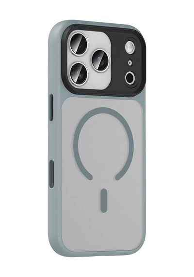 Lopard Apple Uyumlu iPhone 17 Pro Max Kılıf Mat Arka Yüzey Wireless Şarj Özellikli Flet Magsafe Kapak