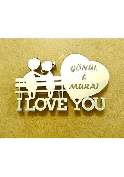 Magnet Bank Modeli I Love You Kişiye Özel