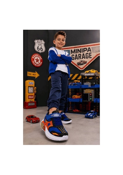 Minipa Garage Mavi Erkek Çocuk Garaj Tabanlı Çift Metal Arabalı Ortopedik Spor Ayakkabı
