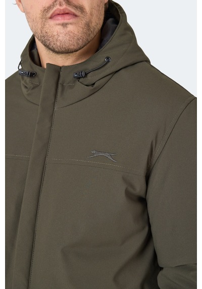Slazenger Hernıs Erkek Kapüşonlu Fermuarlı Haki Yelek Haki