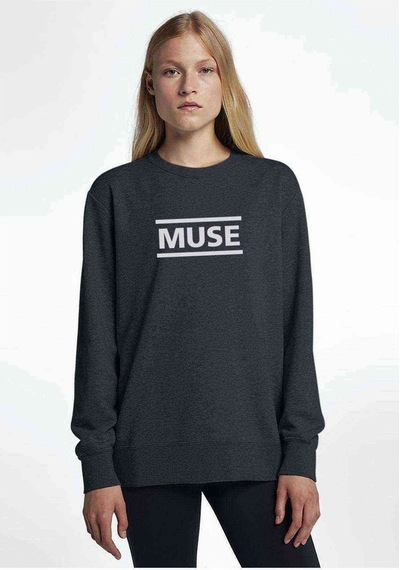 Muse Logo Baskılı Füme Antrasit Kadın Sweatshirt