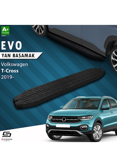 S-dizayn Vw T-cross Evo Siyah Yan Basamak 173 Cm 2019 Üzeri