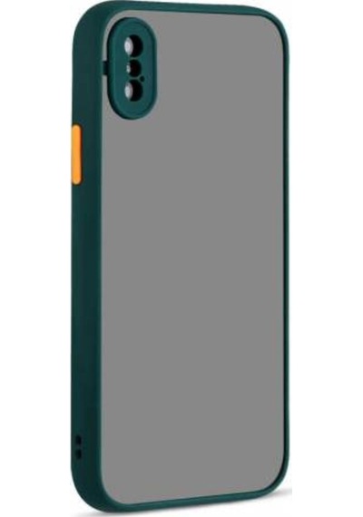 Apple Uyumlu iPhone X Kılıf Zore Hux Düğme Ve Kapak Zıt Renk Kılıf