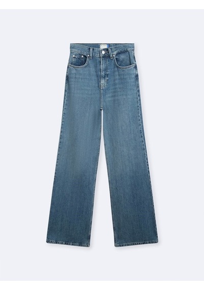 Ltb Vıonne Hıgh Lorwen Geniş Paça Yüksek Bel Light İndigo Jean Pantolon Mavi
